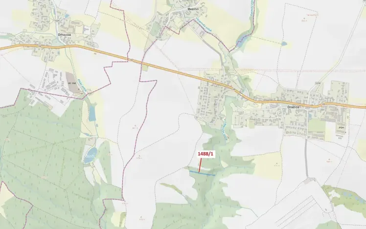 Dražba lesa, Dražice, 1957 m2