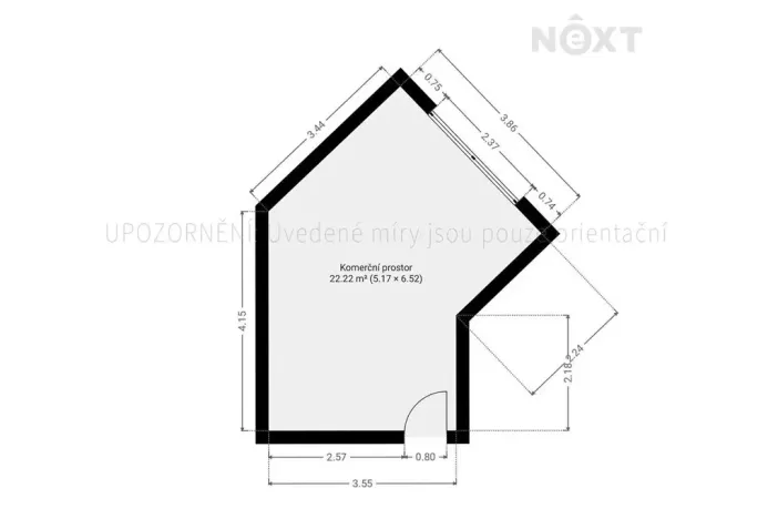 Prodej kanceláře, Pardubice, třída Míru, 28 m2