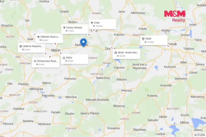 Prodej pozemku pro bydlení, Měčín - Radkovice, 1023 m2
