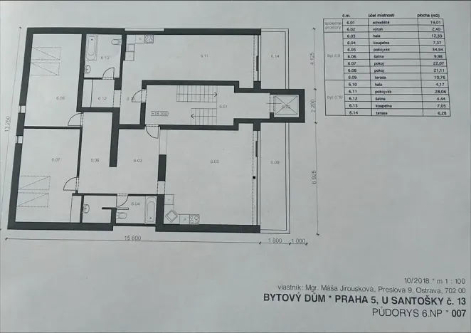 Prodej bytu 3+kk, Praha - Smíchov, U Santošky, 108 m2