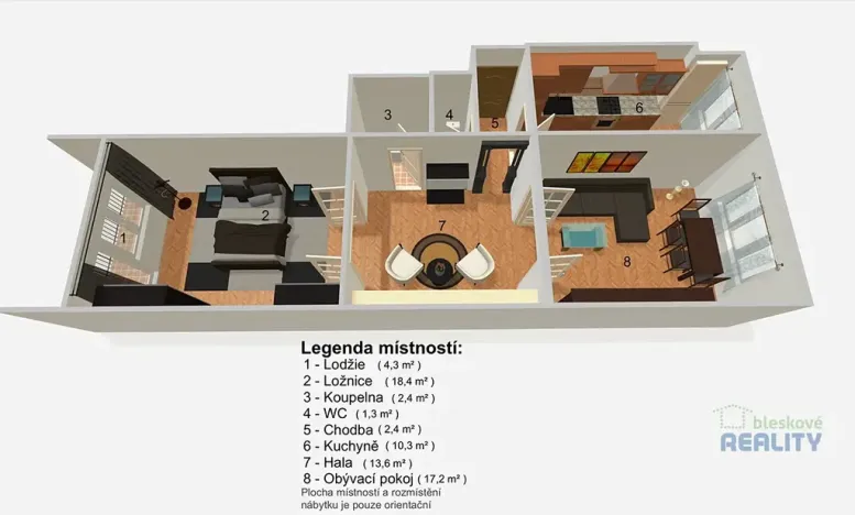 Prodej bytu 3+1, Praha - Vinohrady, V Horní Stromce, 70 m2