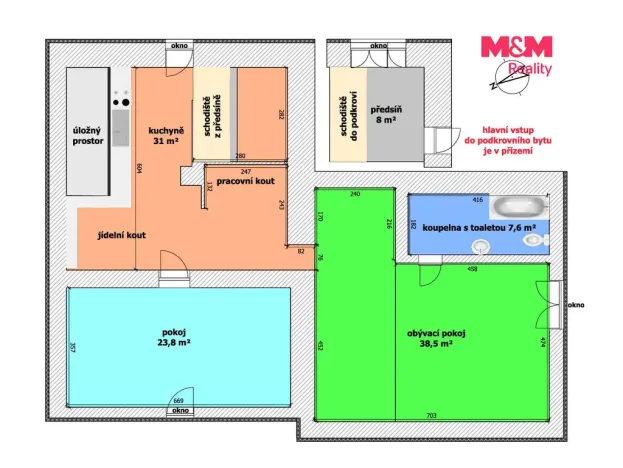 Pronájem bytu 2+kk, Rychvald, U Školky, 110 m2