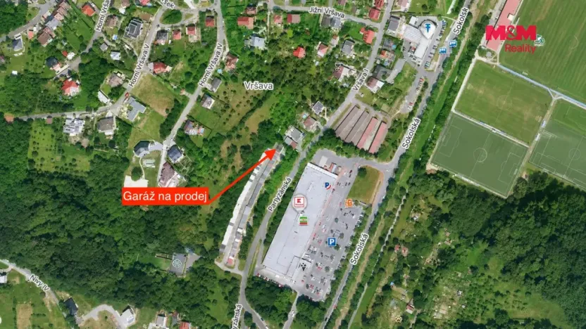 Prodej garáže, Zlín, Partyzánská, 18 m2