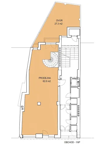 Pronájem obchodního prostoru, Praha - Vinohrady, Řipská, 143 m2