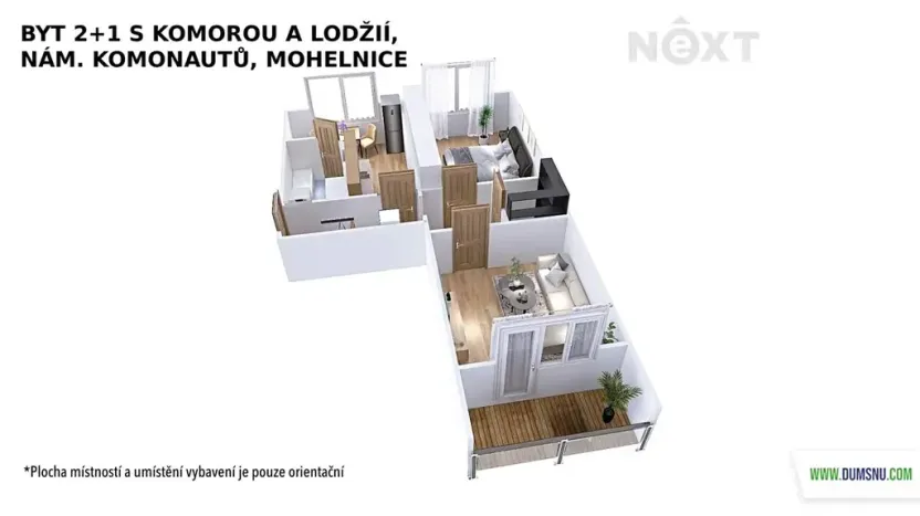 Prodej bytu 2+1, Mohelnice, nám. Kosmonautů, 56 m2
