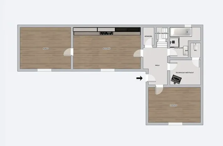 Prodej rodinného domu, Divišov, Vlašimská, 94 m2