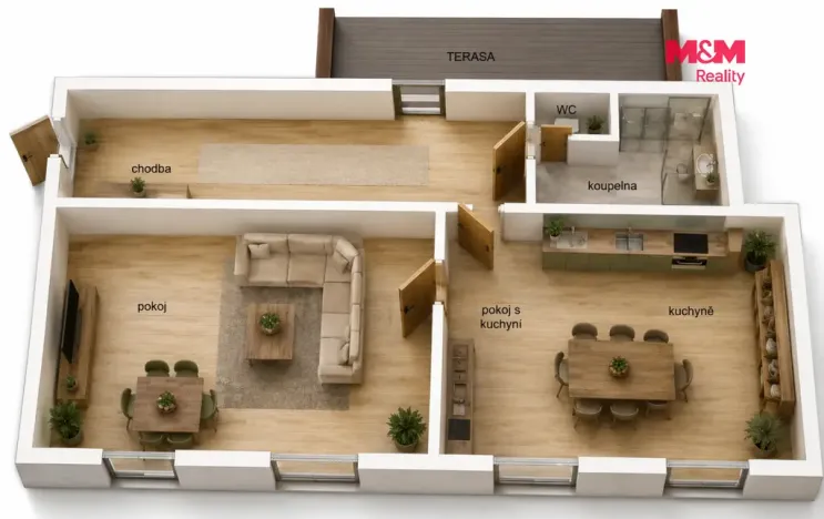 Pronájem bytu 3+kk, Hradec Králové - Pražské Předměstí, Albertova, 60 m2