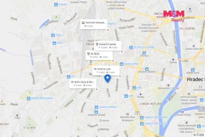 Pronájem bytu 3+kk, Hradec Králové - Pražské Předměstí, Albertova, 60 m2