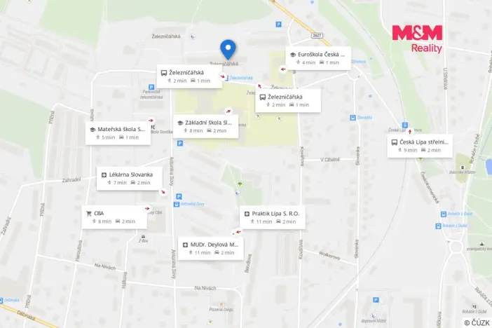 Prodej bytu 1+1, Česká Lípa, Železničářská, 42 m2