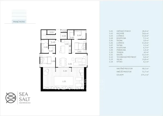 Prodej bytu 3+kk, West Bay, Honduras, 171 m2