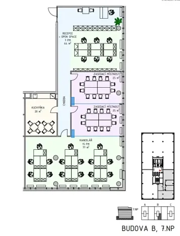 Pronájem kanceláře, Praha - Prosek, Prosecká, 246 m2