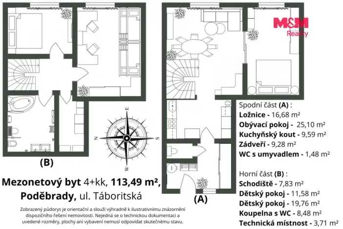 Prodej bytu 4+kk, Poděbrady - Poděbrady III, Táboritská, 113 m2