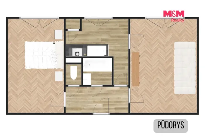 Prodej bytu 2+1, Ledeč nad Sázavou, Zdeňka Fibicha, 50 m2