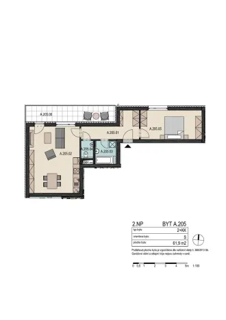Pronájem bytu 2+kk, Praha - Dolní Chabry, Do rybníčků, 62 m2