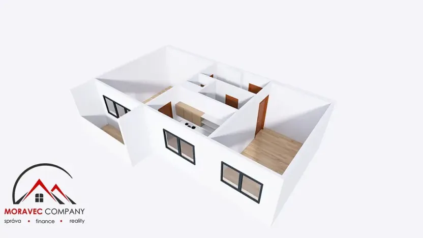 Pronájem bytu 2+1, Krnov, SPC H, 49 m2