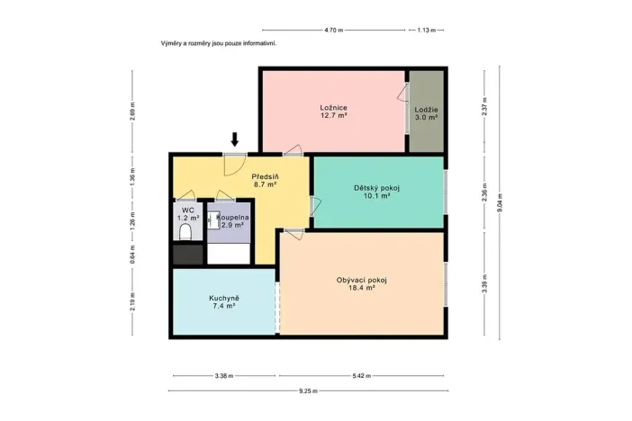 Pronájem bytu 3+kk, Praha - Petrovice, Rezlerova, 63 m2