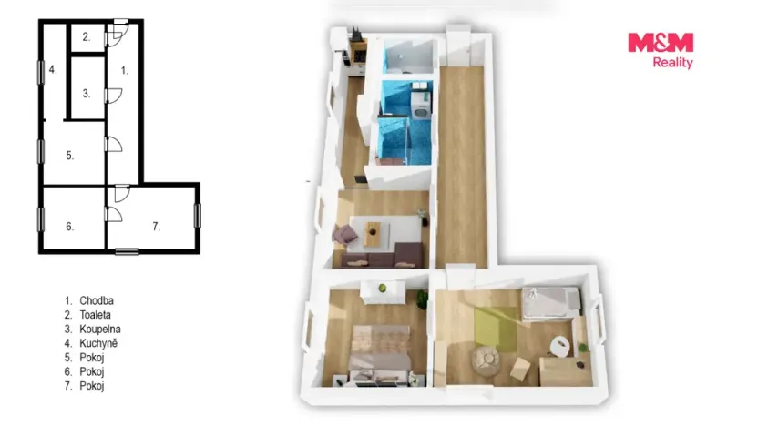 Prodej bytu 3+1, Kamenná, 70 m2