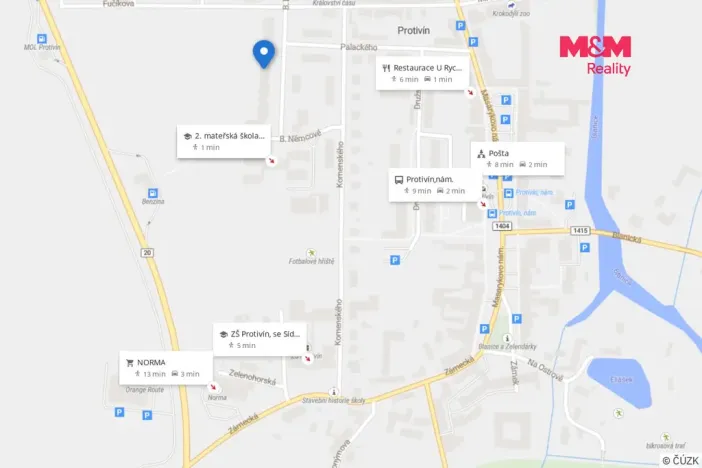 Pronájem bytu 1+1, Protivín, B. Němcové, 42 m2