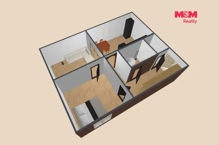 Pronájem bytu 2+1, Týniště nad Orlicí, Družstevní, 57 m2