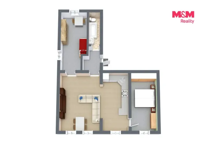 Prodej bytu 3+1, Karlovy Vary, Moskevská, 72 m2