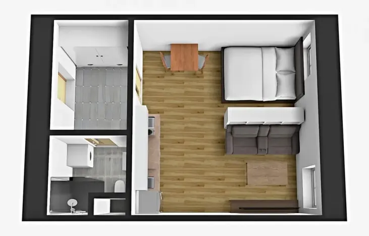 Pronájem bytu 1+kk, Praha - Vinohrady, Rubešova, 31 m2
