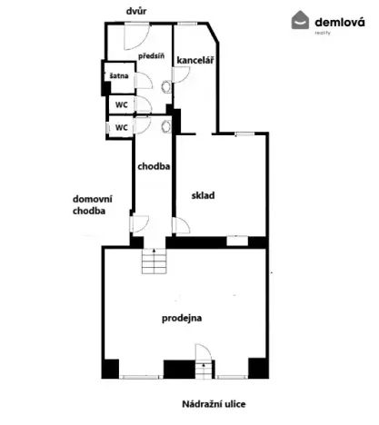 Pronájem obchodního prostoru, Ostrava, Nádražní, 115 m2