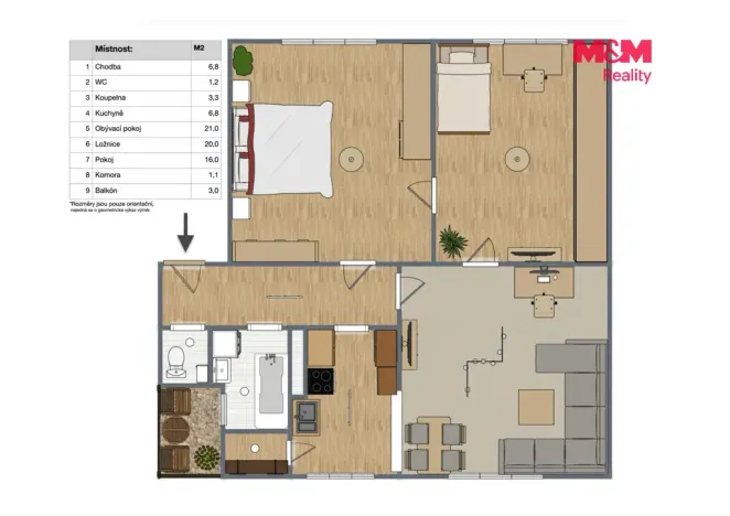 Prodej bytu 3+1, Čáslav - Čáslav-Nové Město, Přemysla Otakara II., 95 m2