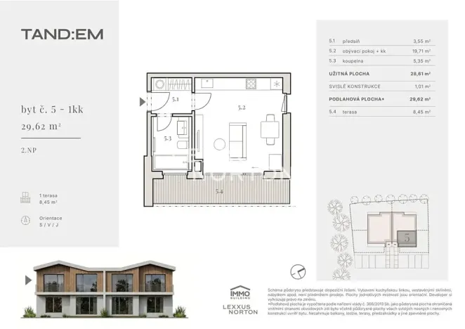 Prodej bytu 1+kk, Horoměřice, J. K. Tyla, 29 m2