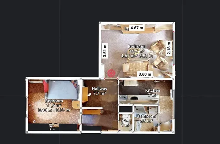Pronájem bytu 2+1, Domažlice, Palackého, 50 m2