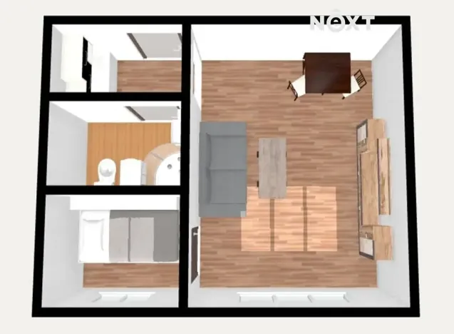 Pronájem bytu 2+kk, Hradec Králové, Polní, 27 m2