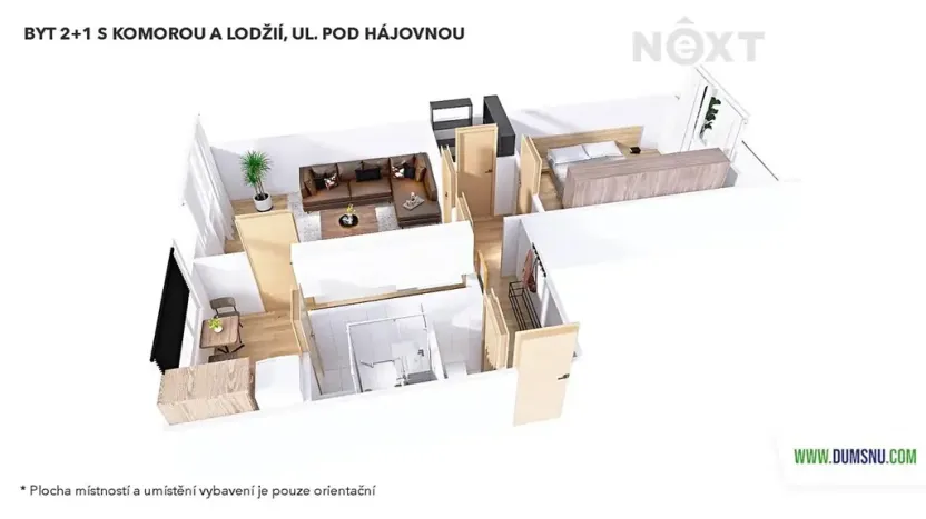 Pronájem bytu 2+1, Šumperk, Pod hájovnou, 56 m2