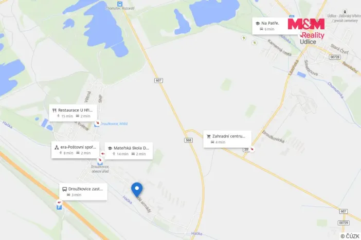 Pronájem atypického bytu, Droužkovice, Rudé armády, 62 m2