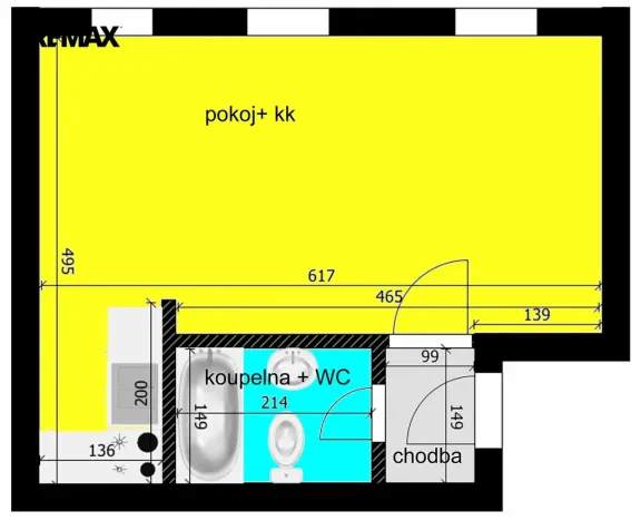 Prodej bytu 1+kk, Kolín, Roháčova, 29 m2