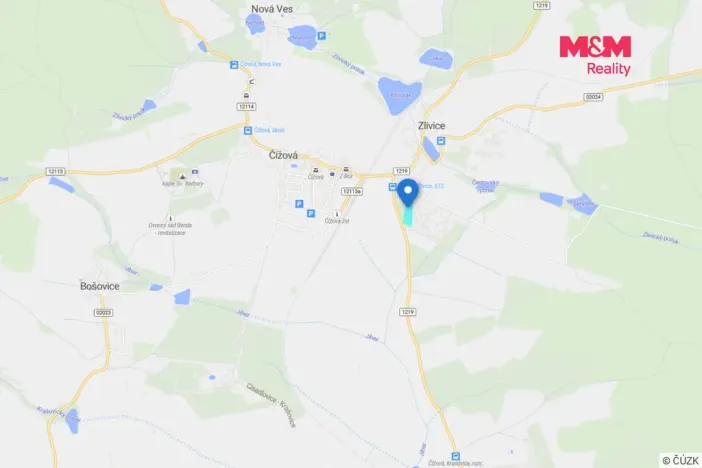 Prodej pozemku pro bydlení, Čížová - Zlivice, 948 m2