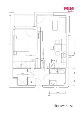 Pronájem bytu 2+kk, Praha - Uhříněves, V bytovkách, 54 m2