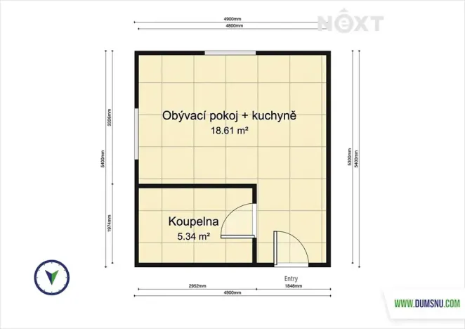 Prodej bytu 1+kk, Brníčko, 27 m2