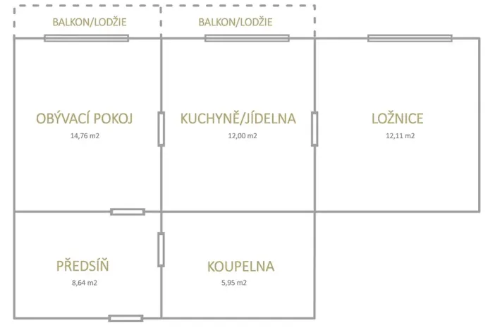 Prodej bytu 2+1, Děčín, Duchcovská, 58 m2