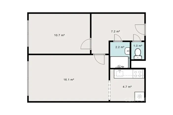 Pronájem bytu 2+kk, Praha - Stodůlky, Böhmova, 45 m2