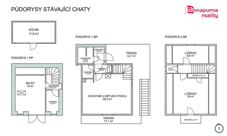 Prodej chaty, Brno - Bystrc, 129 m2