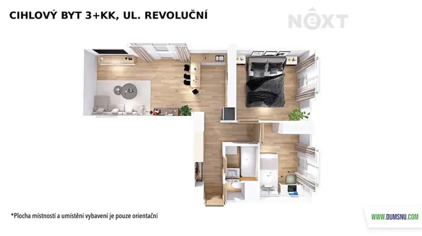 Pronájem bytu 3+kk, Šumperk, Revoluční, 55 m2