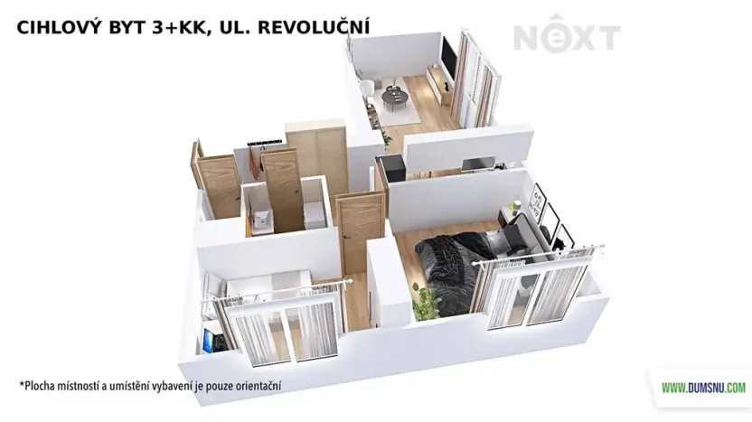 Pronájem bytu 3+kk, Šumperk, Revoluční, 55 m2