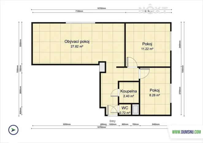 Pronájem bytu 3+kk, Šumperk, Revoluční, 55 m2