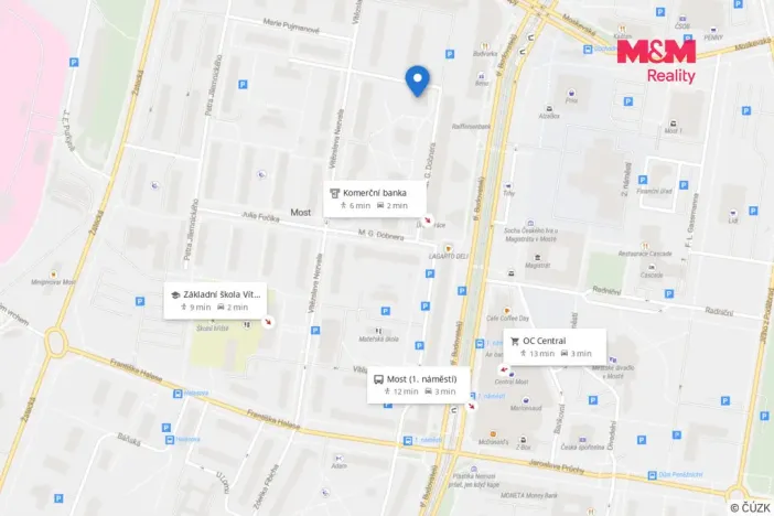 Pronájem bytu 3+1, Most, M. G. Dobnera, 63 m2