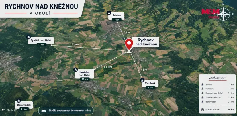 Prodej bytu 3+1, Rychnov nad Kněžnou, Na Trávníku, 65 m2