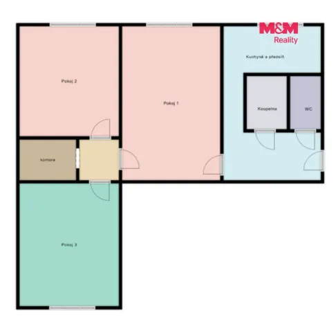 Pronájem bytu 3+1, Orlová - Lutyně, Osvobození, 74 m2