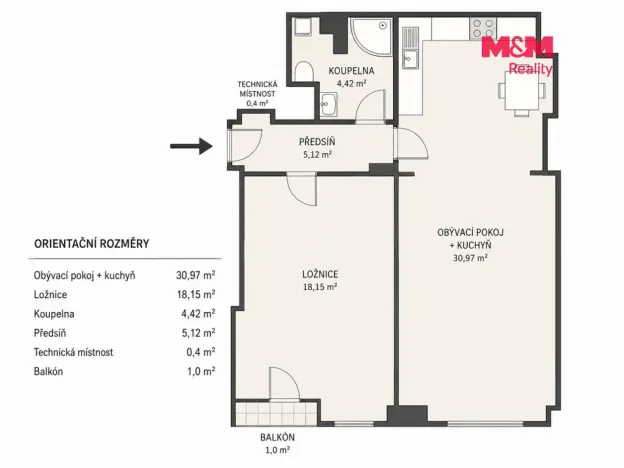 Pronájem bytu 2+kk, Praha - Bubeneč, Eliášova, 59 m2