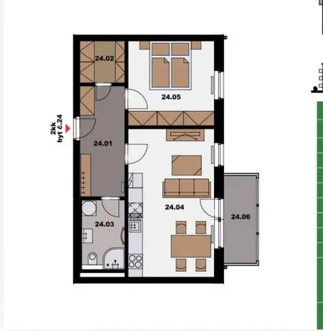 Pronájem bytu 2+kk, Rychnov u Jablonce nad Nisou, Mlýnská, 53 m2
