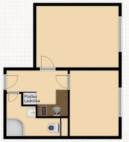 Pronájem bytu 2+kk, Česká Třebová - Lhotka, 38 m2