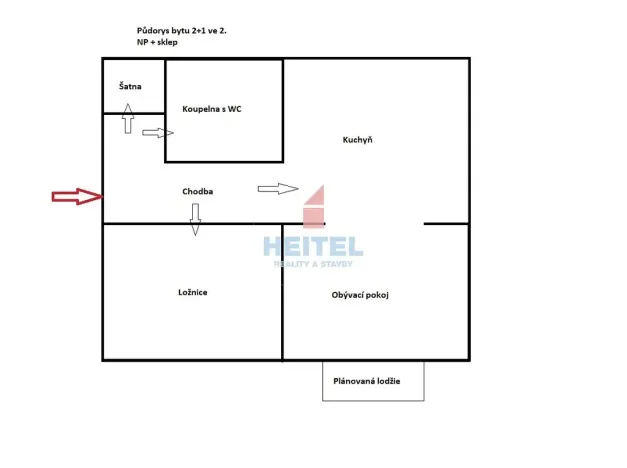 Pronájem bytu 2+kk, Ostrava, Gerasimovova, 52 m2