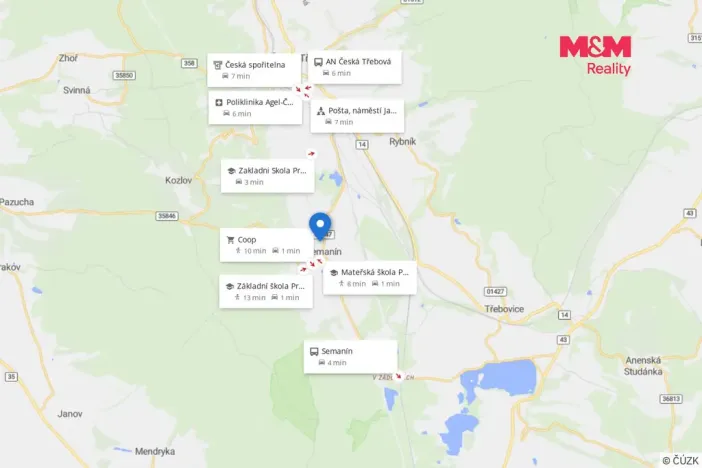 Prodej pozemku pro bydlení, Semanín, 606 m2